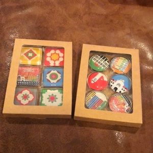 Now & Then 12 Singapore Souvenir Brightly Colored Glazed Magnets NEW